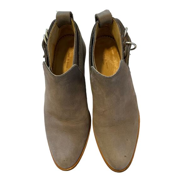 Rag & Bone Gray Sullivan Nubuck Leather Ankle Boot Size 36 US 6 - Picture 4 of 14